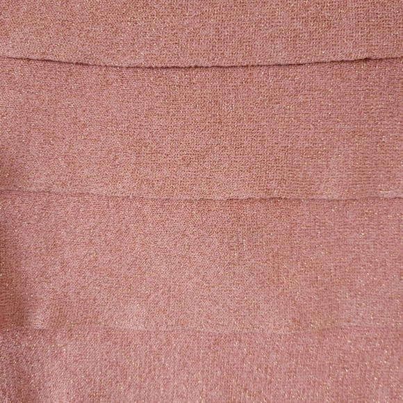 BCBG MaxAzria LeeAnn Tiered Mini Skirt M Blush Metallic Bodycon Chic Party - Picture 7 of 10